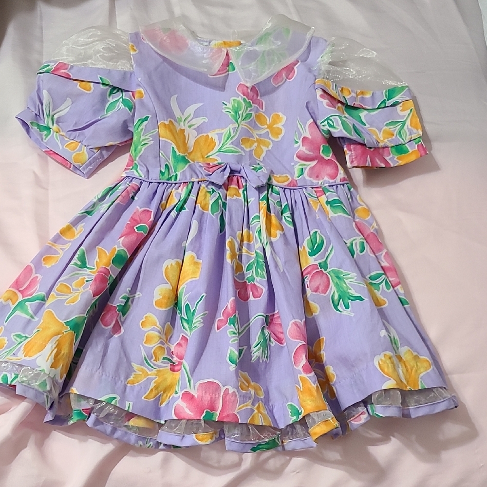 Floral Kids Dress in Purple by [Brand]